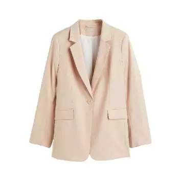 Пиджак однобортный H&M Single-breasted Jacket, пудрово-розовый