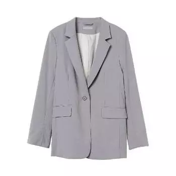 Пиджак однобортный H&amp;M Single-breasted Jacket, светло-серый