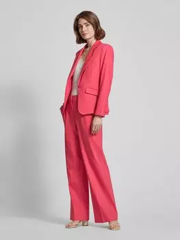 Пиджак однотонного кроя с карманами с клапанами comma, розовый