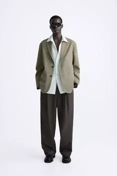 Пиджак оверсайз ZARA, песок