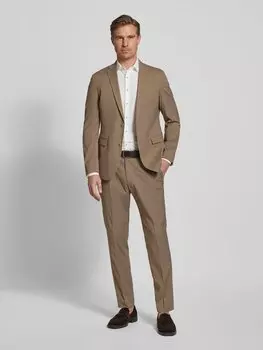 Пиджак приталенного кроя с содержанием вискозы, модель «SO PURE» s.Oliver BLACK LABEL, коричневый