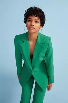 Пиджак приталенного кроя Зеленый VATKALI