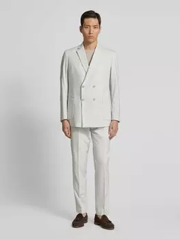 Пиджак прямого кроя с двойной планкой на пуговицах s.Oliver BLACK LABEL, светло-серый