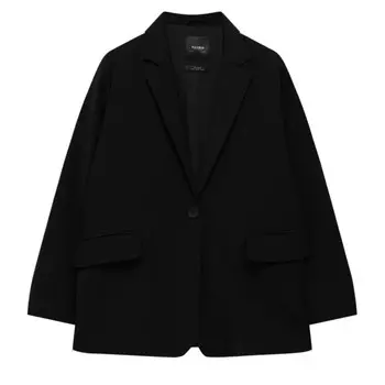 Пиджак Pull&Bear Basic, черный