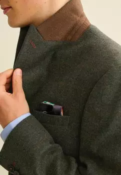 Пиджак REGULAR FIT TRIMMED CHECK Next, зеленый