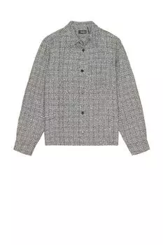 Пиджак-Рубашка из твида «букле» Wao, черный
