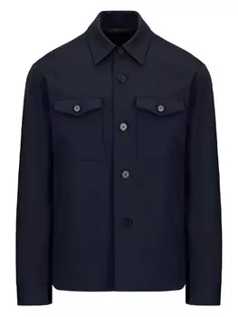 Пиджак-рубашка на пуговицах Harris Wharf London, синий