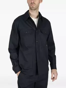 Пиджак-рубашка на пуговицах Paolo Pecora, синий