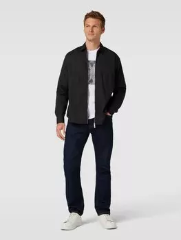 Пиджак-рубашка с отложным воротником ARMANI EXCHANGE, черный