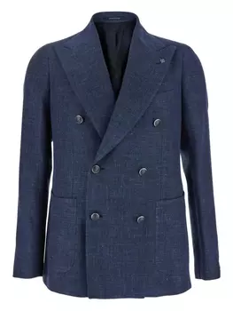 Пиджак с брошью Tagliatore, синий