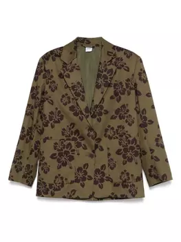 Пиджак с цветочным принтом ASPESI, зеленый