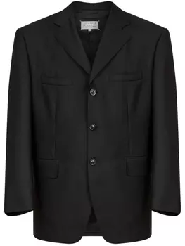 Пиджак с декоративной строчкой Maison Margiela, черный