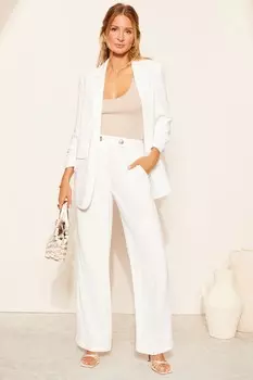 Пиджак с длинными рукавами и льном Friends Like These, белый