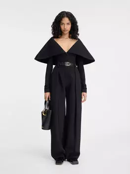 Пиджак с драпированным воротником JACQUEMUS The Giacca jacket, черный