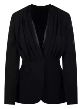 Пиджак с драпировкой MAX MARA, черный