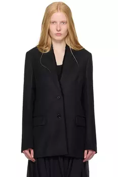 Пиджак с лацканами без подкладки Toteme, черный