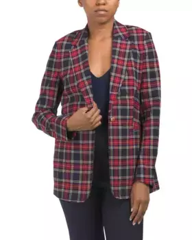 Пиджак с лацканами на 1 пуговице Anne Klein, красный