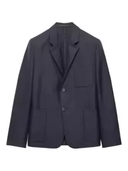 Пиджак с накладными карманами Prada, синий