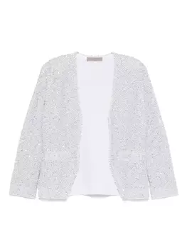 Пиджак с отделкой искусственным жемчугом D.Exterior, серый