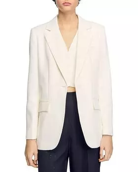 Пиджак с пайетками Sandro, слоновая кость/кремовый