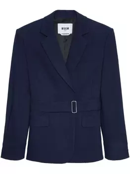 Пиджак с поясом MSGM, синий