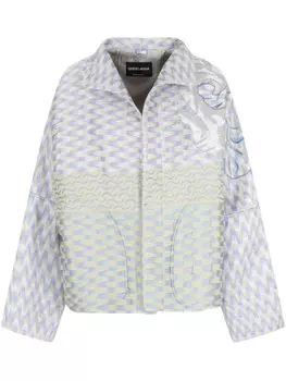 Пиджак с принтом Giorgio Armani, синий