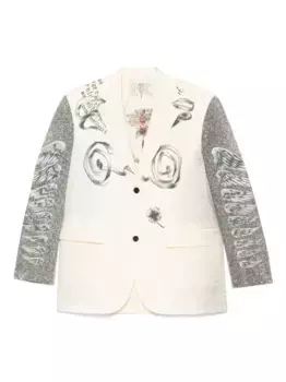 Пиджак с принтом Jean Paul Gaultier, нейтральный