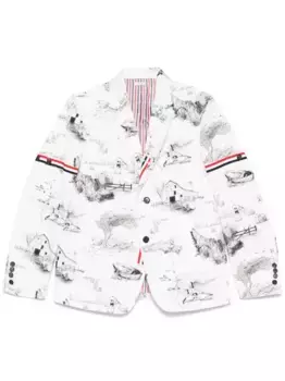 Пиджак с принтом THOM BROWNE, белый