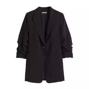 Пиджак с присборенными рукавами H&amp;M Gathered-sleeve Jacket, черный