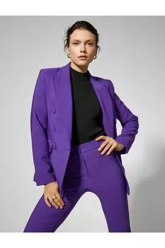 Пиджак с пуговицами Koton, фиолетовый