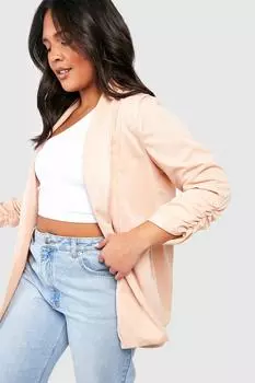 Пиджак Boohoo Plus с рукавами, серый