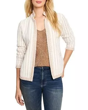 Пиджак с узкой полоской и отложным воротником NIC+ZOE, белый