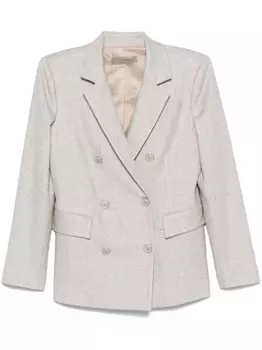 Пиджак с узором в елочку D.Exterior, нейтральный цвет