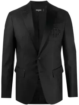 Пиджак с вышитым логотипом DSQUARED2, черный