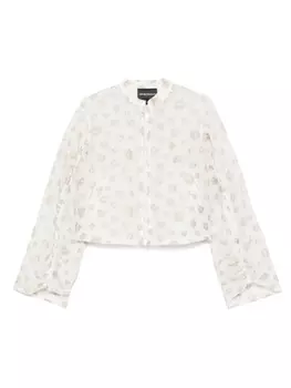 Пиджак с вышивкой Emporio Armani, белый