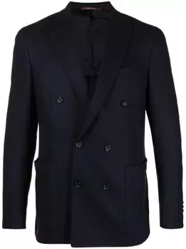 Пиджак с заостренными лацканами Canali, синий