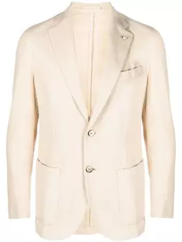 Пиджак с заостренными лацканами LUIGI BIANCHI MANTOVA, коричневый