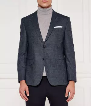 Пиджак шерстяной Boss Slim Fit, синий