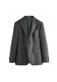 Пиджак SIGNATURE TG TEXTURED REGULAR FIT Next, серый