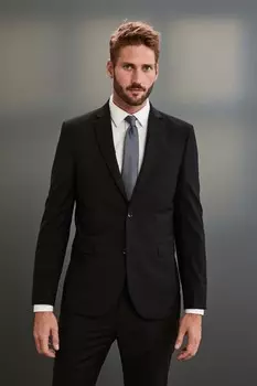 Пиджак Signature Tollegno из шерсти Next, черный