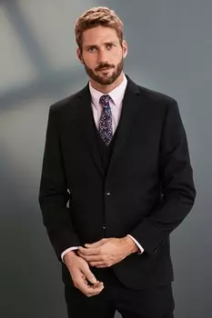 Пиджак Signature Tollegno из шерсти Next, черный