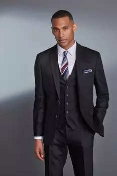 Пиджак Signature Tollegno из шерсти Next, черный