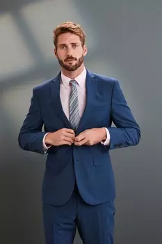 Пиджак Signature Tollegno из шерсти Next, синий