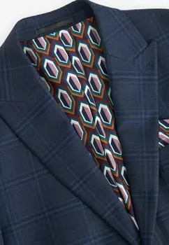 Пиджак SLIM FIT CHECK Next, синий