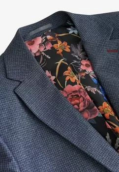 Пиджак SLIM FIT PUPPYTOOTH Next, синий
