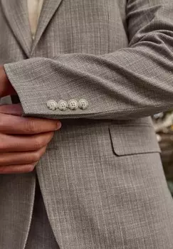 Пиджак SLIM FIT TEXTURED Next, бежевый