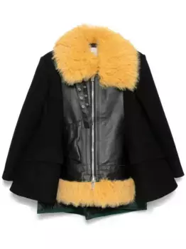 Пиджак со вставками SACAI, черный