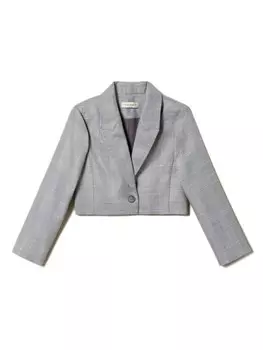 Пиджак Spencer в клетку Prince of Wales TWINSET Kids, черный