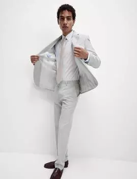Пиджак-стрейч облегающего кроя Marks & Spencer, цвет Light slate