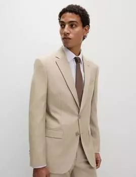 Пиджак-стрейч обычного кроя Marks & Spencer, цвет Neutral